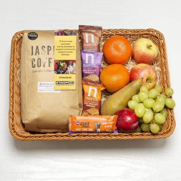 Fruit Gift Basket with Coffee